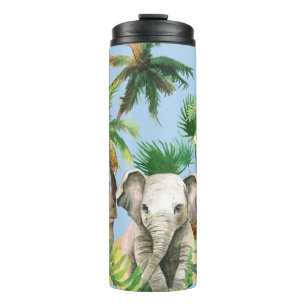 Create Your Own Jungle Animals Thermal Tumbler