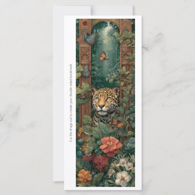 Create Your Own Jungle Cheetah Bookmark Card (Front)