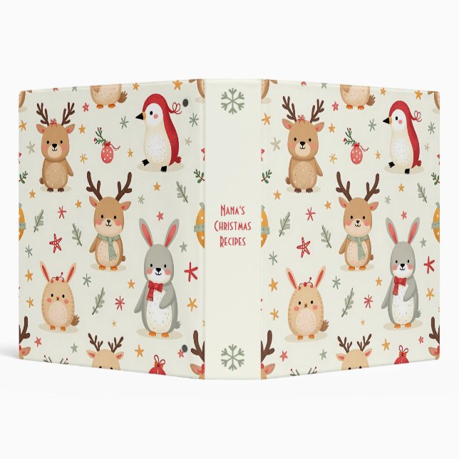 Create Your Own Kawaii Winter Friends Animals Binder (Background)