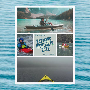 Create your own kayak kayaking highlights photo postcard