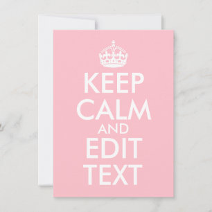 Create Your Own Keep Calm and Carry On Card