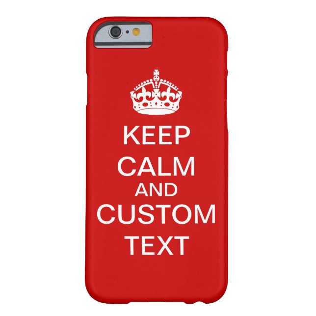 Create Your Own Keep Calm and Carry On Custom Case-Mate iPhone Case (Back)