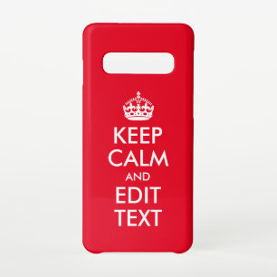 Create Your Own Keep Calm and Edit Text Samsung Galaxy Case