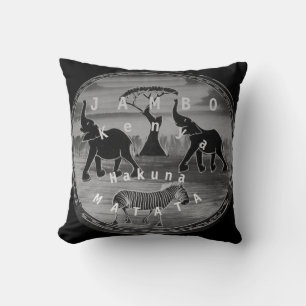Create Your Own Kenya Tourism Travel Safari Throw Pillow