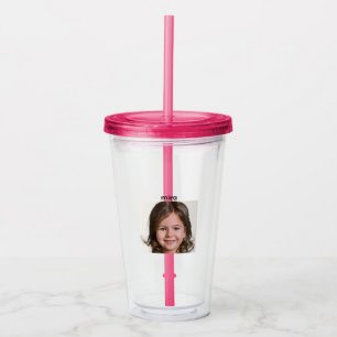 Create Your Own Kid Child Photo Custom Picture Acrylic Tumbler