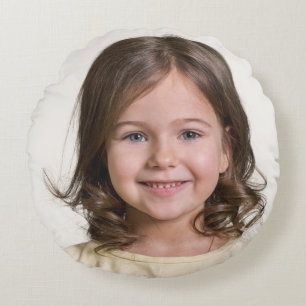 Create Your Own Kid Child Photo Custom Picture Round Pillow