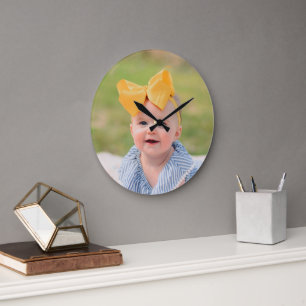 Create Your Own Kids Children Baby Photo Large Clock