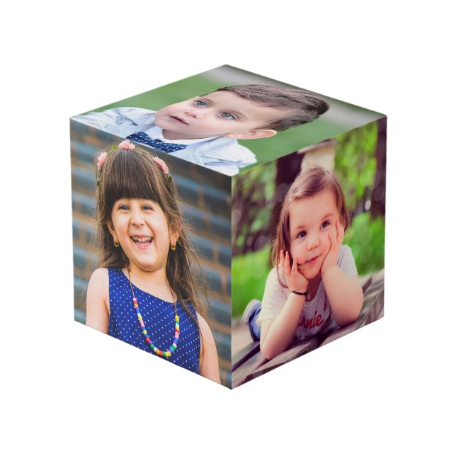 Create Your Own Kids Photo template Keepsake Cube (Front Angled)