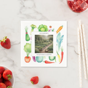 Create your own kitchen garden photos monogrammed napkin