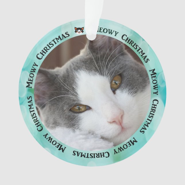 Create Your Own Kitty Cat Photo Ornament (Front)
