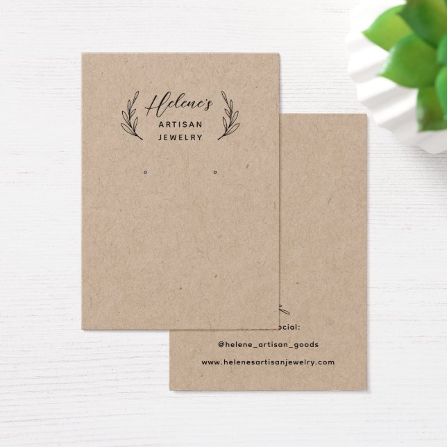 Create your own Kraft Jewellery Earring Display Ca (Desk)