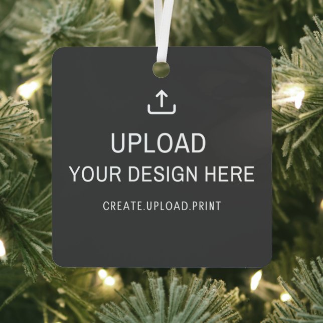 Create Your Own l Upload Your Design Here  Metal Ornament (Insitu)
