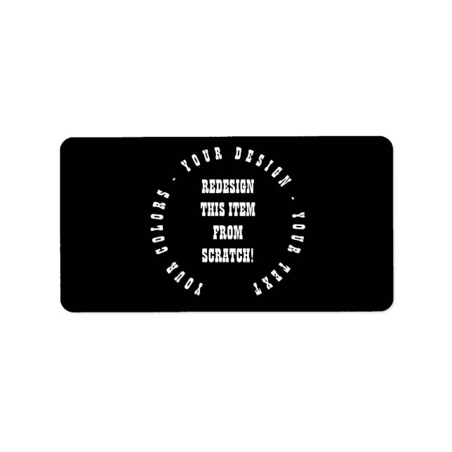 Create Your Own Label (Front)