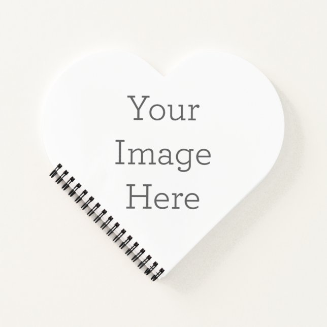 Custom Heart Shaped Spiral Bound Notebook (Front)