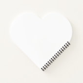 Custom Heart Shaped Spiral Bound Notebook (Back)