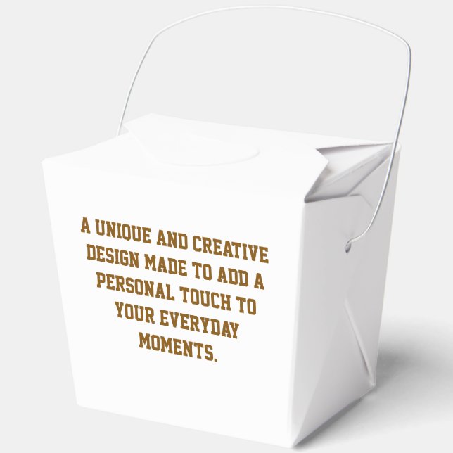 Create Your Own Large Take Out Favour Box (Front)