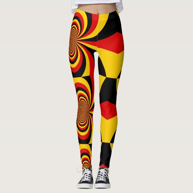 Create Your Own Latest Germany National Flag Colou Leggings (Front)