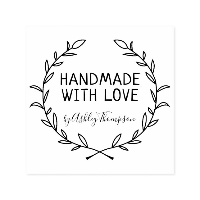 Create Your Own Laurel Wreath Greenery Self-inking Stamp (Design)