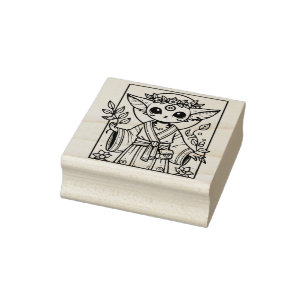 Create Your Own Laureled Mystical Mouse Druid Rubber Stamp