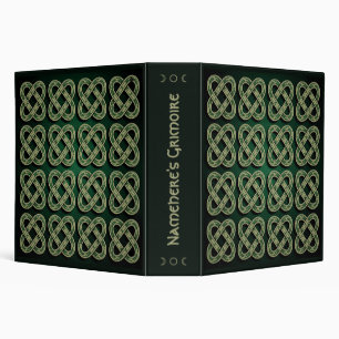 Create Your Own Leafy Square Green Celtic Knotwork Binder