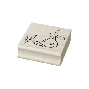 Create Your Own Leafy Vine Corner Floral Rubber Stamp