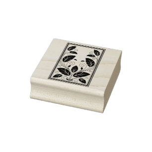 Create Your Own Leafy Vines Floral Rubber Stamp