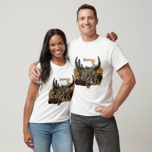 Create Your Own Leopard Print Desert Bull Skull T-Shirt