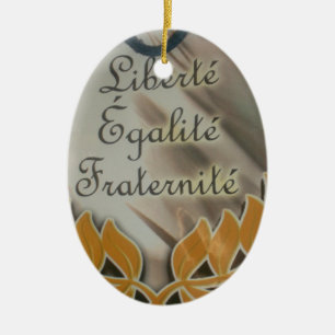 Create Your Own Liberty Equality Fraternity Ceramic Ornament
