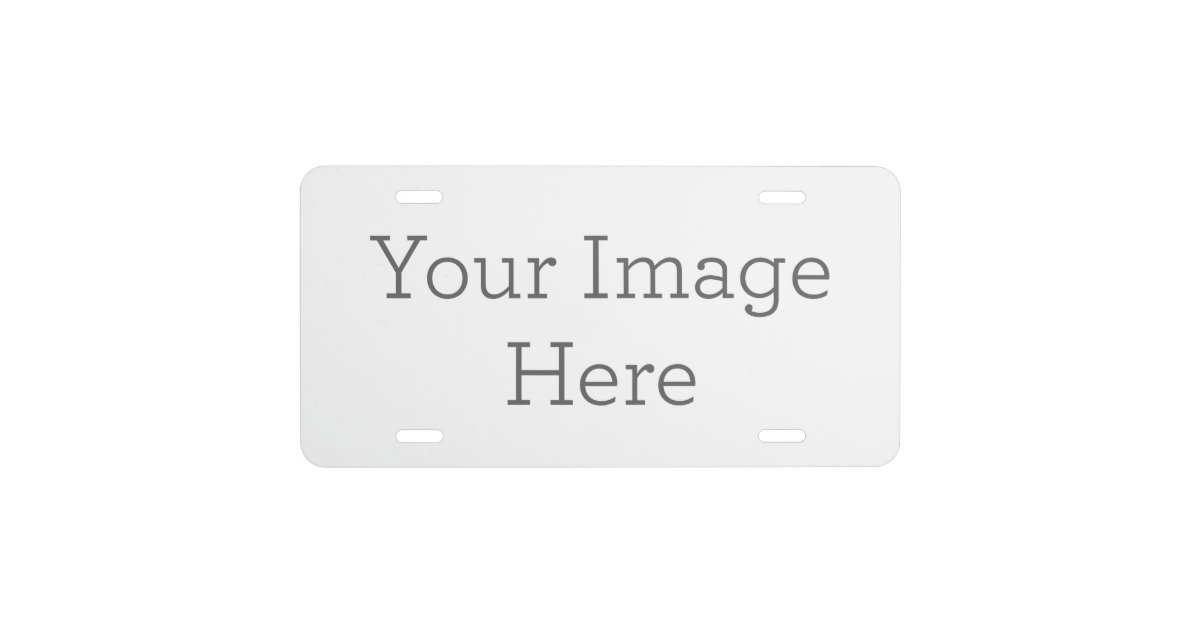 Create your own license plate zazzle