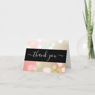 Create Your Own Light Subtle Bokeh Thank You Card