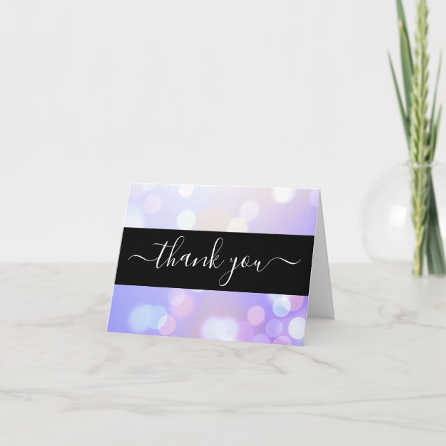 Create Your Own Light Subtle Bokeh Thank You Card (Front)