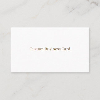 Create Your Own Light White Matte Business Card