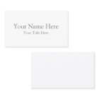 Create Your Own Light White Matte Business Cards