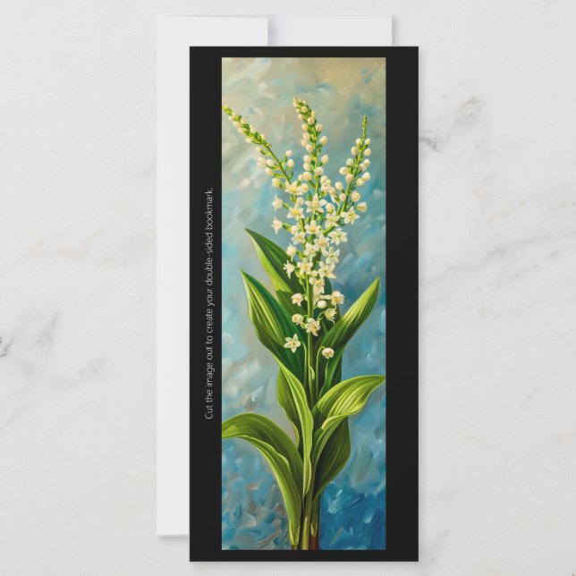 Create Your Own Lily of the Valley Bookmark Card (Front)