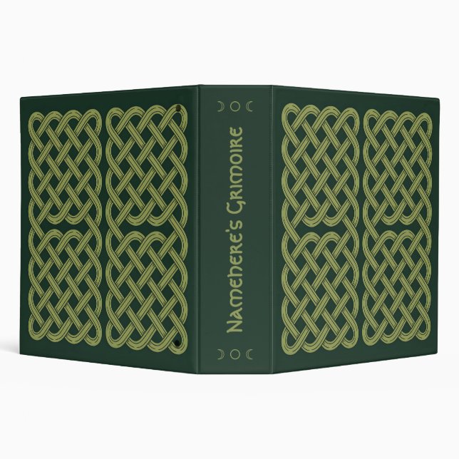 Create Your Own Lime Green Celtic Knotwork Binder (Background)
