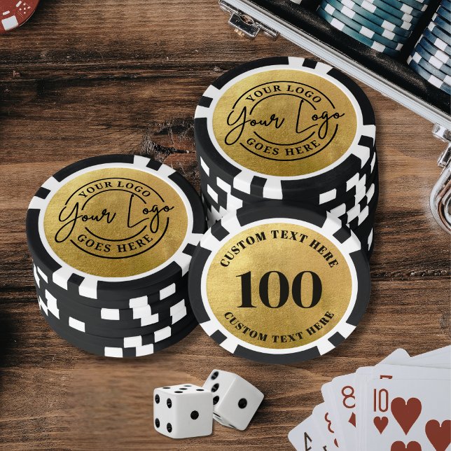 Create Your Own Logo Gold Poker Chips (Create Your Own Logo Gold Poker Chips)