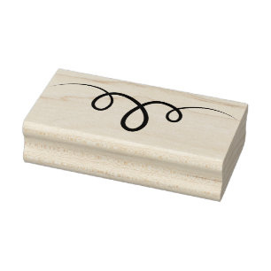 Create Your Own Looped Calligraphy Ornament Rubber Stamp