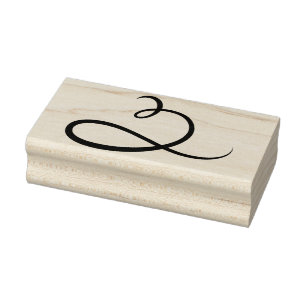 Create Your Own Loopy Calligraphy Ornament Rubber Stamp