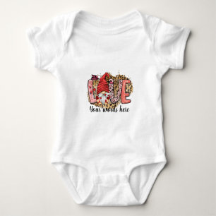 Create Your Own Love Gnome Valentine Baby Bodysuit