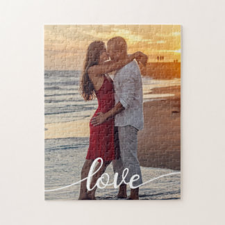 Create Your Own Love Script Romantic Couple Photo Jigsaw Puzzle