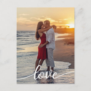 Create Your Own Love Script Romantic Couple Photo Postcard