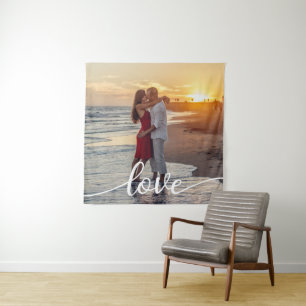 Create Your Own Love Script Romantic Couple Photo Tapestry