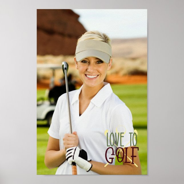 Create your own love to golf for golfer  poster (Front)