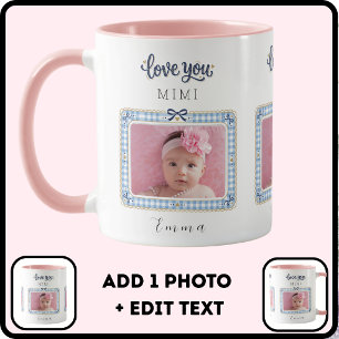 Create Your Own Love You Mimi Photo Cute Preppy Mug