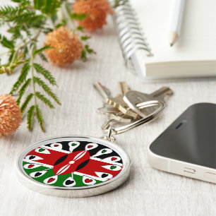 Create Your Own Lovely Colourful Kenya Hearts Keychain