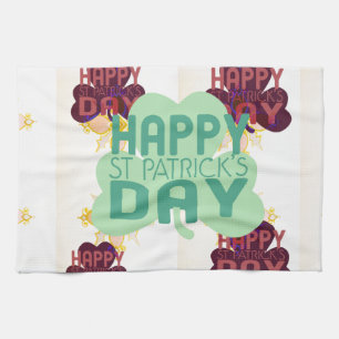 Create Your Own Lovely Happy Saint Patrick's Day Kitchen Towel