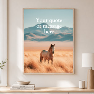 Create Your Own lQuote - Horse Western Landscape Poster
