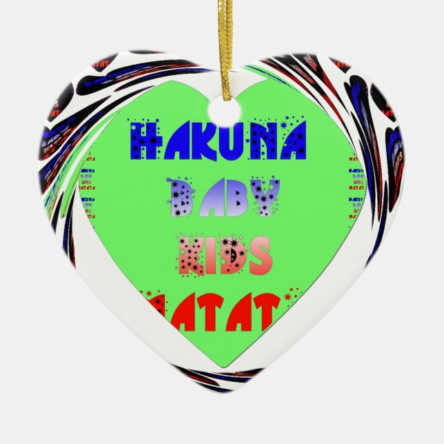 Create Your Own Luminous Hearts Baby Kid Design Ceramic Ornament (Front)