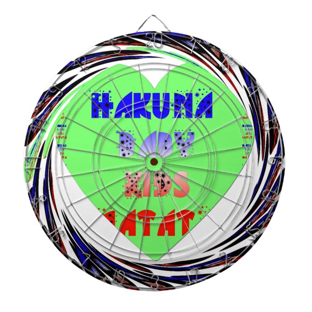 Create Your Own Luminous Hearts Baby Kid Design Dartboard (Front)