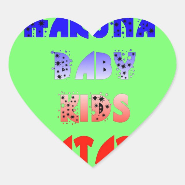 Create Your Own Luminous Hearts Baby Kid Design Heart Sticker (Front)